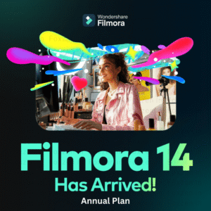Wondershare Filmora 14 Video Editor | Lifetime License – 1 Device (Windows)